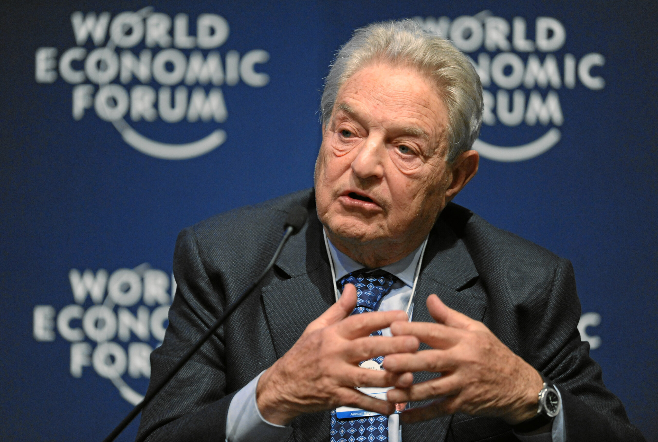 DAVOS/SWITZERLAND, 27JAN11 - George Soros, Chairman, Soros Fund Management, USA, is captured during the session 'Redesigning the International Monetary System: A Davos Debate' at the Annual Meeting 2011 of the World Economic Forum in Davos, Switzerland, January 27, 2011.

Copyright by World Economic Forum
swiss-image.ch/Photo by Michael Wuertenberg