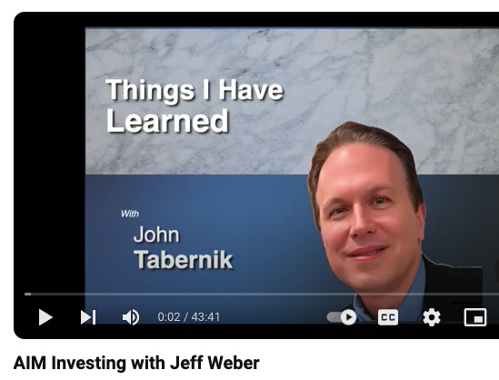 Things I have learned with Jeff Weber